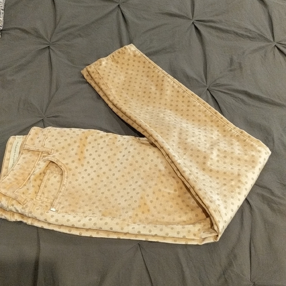 Pilcro Polka Dot High-Rise Skinny Jeans